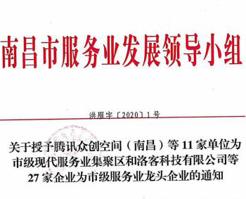 熱烈祝賀我司榮獲“2019年度市級服務(wù)業(yè)龍頭企業(yè)”稱號
